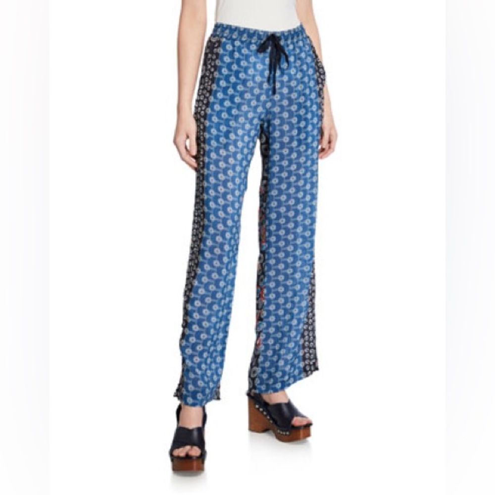 Johnny Was Maera Printed Drawstring Pull-On Pants Straight Leg Size 1X NWT